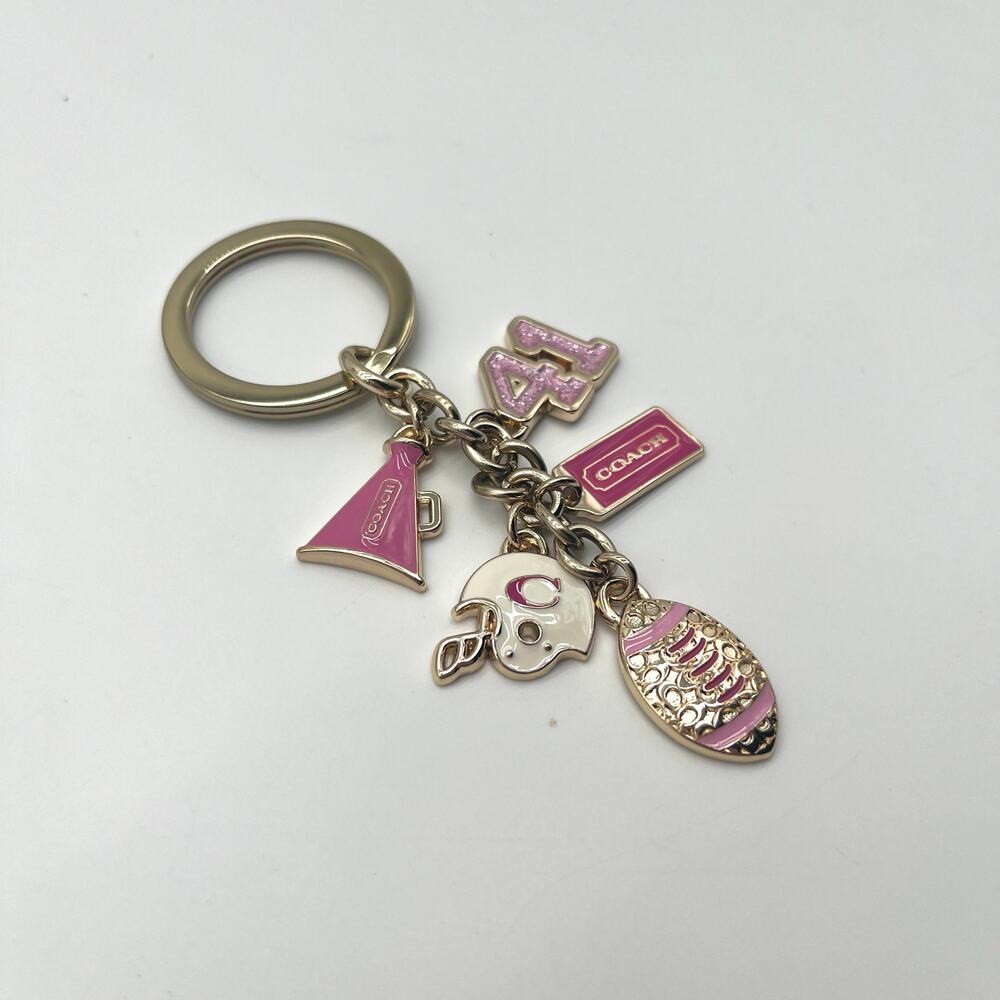 COACH Bag Charm Key Chain RARE, Cheerleading Football  NWOT - Picture 7 of 7